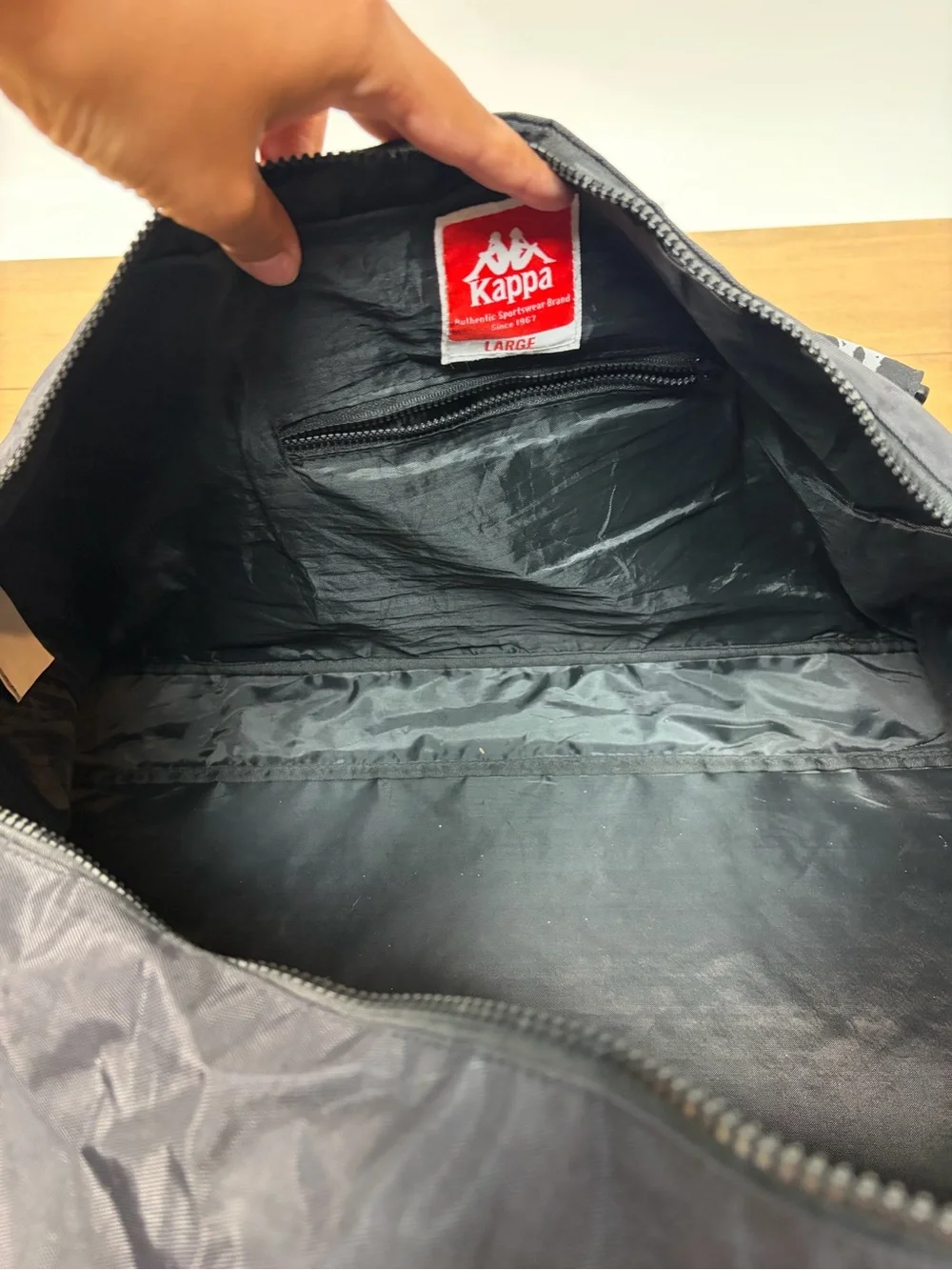 Kappa Angan Large Black Duffel Bag